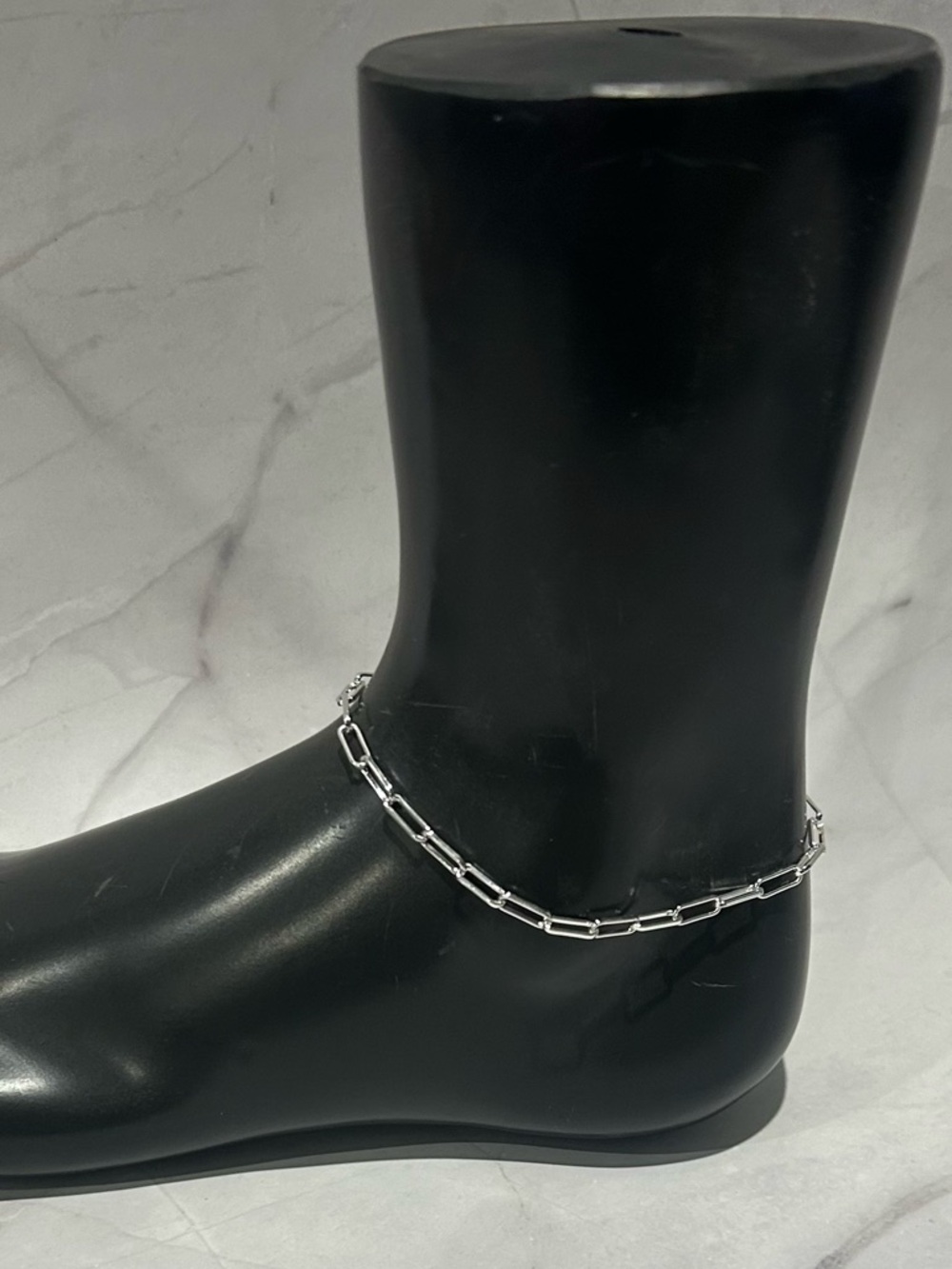 Silver paper clip Chain Link Anklet